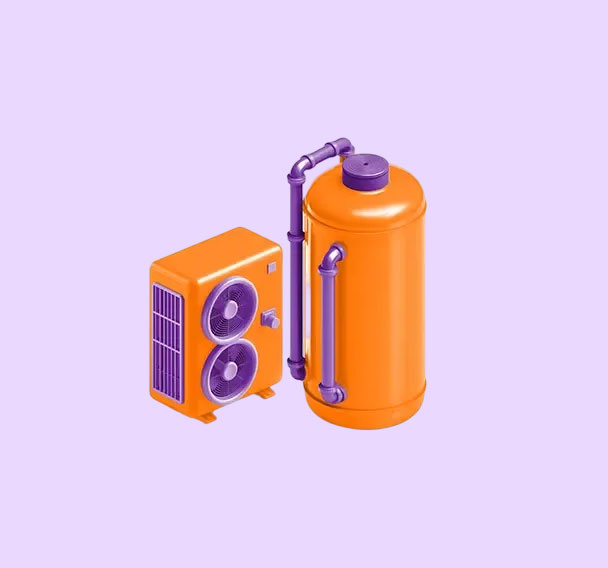 Hot water 3d render
